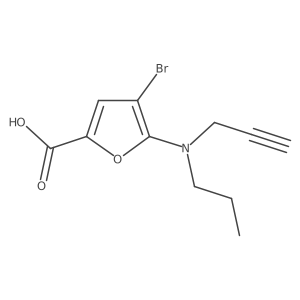 4-Bromo-5-[(prop-2-yn-1-yl)(propyl)amino]furan-2-carboxylic acid Structure