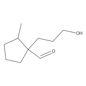 1-(3-Hydroxypropyl)-2-methylcyclopentane-1-carbaldehyde Structure