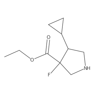 Ethyl 4-cyclopropyl-3-fluoropyrrolidine-3-carboxylate Structure
