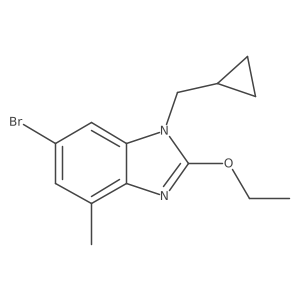 6-Bromo-1-(cyclopropylmethyl)-2-ethoxy-4-methyl-1h-benzimidazole Structure