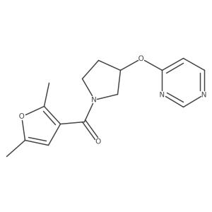(2,5-Dimethylfuran-3-yl)(3-(pyrimidin-4-yloxy)pyrrolidin-1-yl)methanone结构式