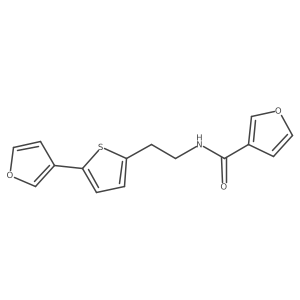 N-(2-(5-(furan-3-yl)thiophen-2-yl)ethyl)furan-3-carboxamide Structure
