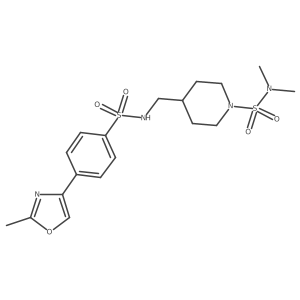 N,N-dimethyl-4-((4-(2-methyloxazol-4-yl)phenylsulfonamido)methyl)piperidine-1-sulfonamide Structure