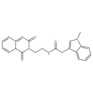 N-[2-(2,4-dioxo-4aH-pyrido[2,3-d]pyrimidin-3-yl)ethyl]-2-(1-methylindol-3-yl)acetamide结构式