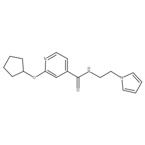N-(2-(1H-pyrrol-1-yl)ethyl)-2-(cyclopentyloxy)isonicotinamide Structure