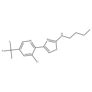 4-[3-chloro-5-(trifluoromethyl)pyridin-2-yl]-N-(2-methoxyethyl)-1,3-thiazol-2-amine结构式