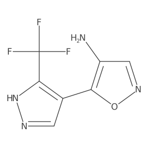5-[3-(trifluoromethyl)-1H-pyrazol-4-yl]-1,2-oxazol-4-amine结构式
