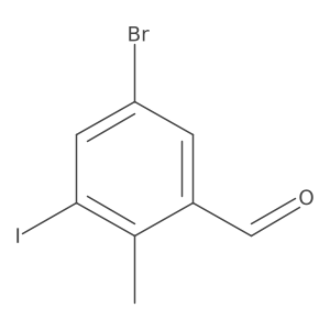 5-Bromo-3-iodo-2-methylbenzaldehyde结构式
