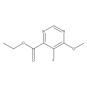 Ethyl 5-fluoro-6-methoxypyrimidine-4-carboxylate结构式