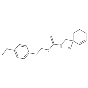 3-[(1-Hydroxycyclohex-2-en-1-yl)methyl]-1-[2-(4-methoxyphenyl)ethyl]urea Structure
