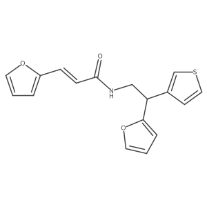 (E)-3-(furan-2-yl)-N-(2-(furan-2-yl)-2-(thiophen-3-yl)ethyl)acrylamide Structure