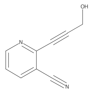 2-(3-Hydroxyprop-1-yn-1-yl)pyridine-3-carbonitrile结构式