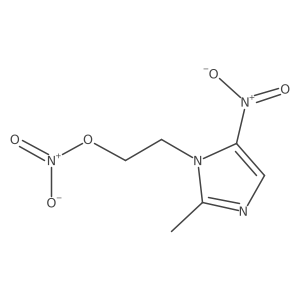1H-Imidazole-1-ethanol, 2-methyl-5-nitro-, nitra Structure