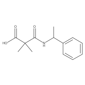 2,2-dimethyl-2-{[(1S)-1-phenylethyl]carbamoyl}acetic acid结构式