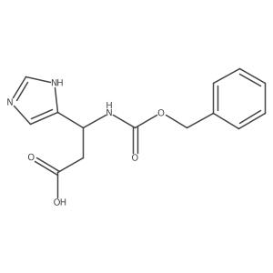 (3R)-3-{[(benzyloxy)carbonyl]amino}-3-(1H-imidazol-5-yl)propanoic acid结构式