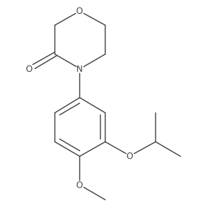 4-[4-Methoxy-3-(propan-2-yloxy)phenyl]morpholin-3-one Structure