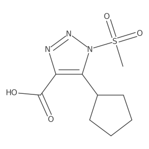 5-cyclopentyl-1-methanesulfonyl-1H-1,2,3-triazole-4-carboxylic acid结构式