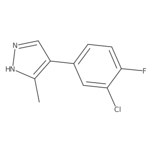4-(3-chloro-4-fluorophenyl)-3-methyl-1H-pyrazole Structure