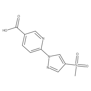 6-(4-methanesulfonyl-1H-pyrazol-1-yl)pyridine-3-carboxylic acid Structure