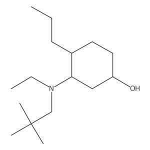 3-[(2,2-Dimethylpropyl)(ethyl)amino]-4-propylcyclohexan-1-ol结构式