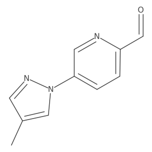 5-(4-methyl-1H-pyrazol-1-yl)pyridine-2-carbaldehyde Structure