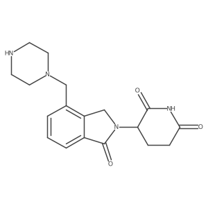 3-{1-oxo-4-[(piperazin-1-yl)methyl]-2,3-dihydro-1H-isoindol-2-yl}piperidine-2,6-dione Structure