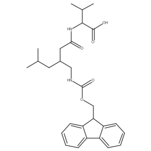 (2R)-2-[(3S)-3-[({[(9H-fluoren-9-yl)methoxy]carbonyl}amino)methyl]-5-methylhexanamido]-3-methylbutanoic acid结构式