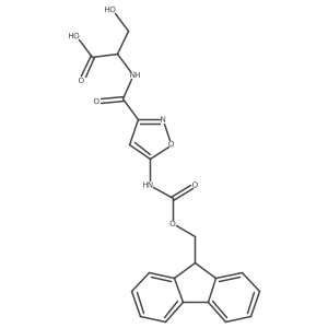 (2R)-2-{[5-({[(9H-fluoren-9-yl)methoxy]carbonyl}amino)-1,2-oxazol-3-yl]formamido}-3-hydroxypropanoic acid Structure