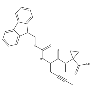 1-[2-({[(9H-fluoren-9-yl)methoxy]carbonyl}amino)-N-methylhex-4-ynamido]cyclopropane-1-carboxylic acid Structure