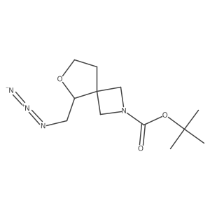 Tert-butyl 5-(azidomethyl)-6-oxa-2-azaspiro[3.4]octane-2-carboxylate结构式