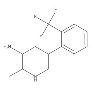 2-Methyl-5-[2-(trifluoromethyl)phenyl]piperidin-3-amine Structure