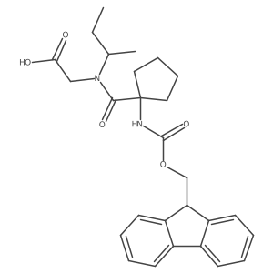 2-[N-(butan-2-yl)-1-[1-({[(9H-fluoren-9-yl)methoxy]carbonyl}amino)cyclopentyl]formamido]acetic acid Structure