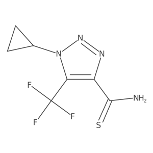 1-cyclopropyl-5-(trifluoromethyl)-1H-1,2,3-triazole-4-carbothioamide结构式