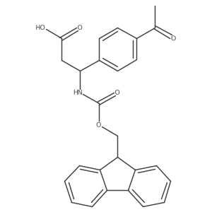 3-(4-acetylphenyl)-3-({[(9H-fluoren-9-yl)methoxy]carbonyl}amino)propanoic acid结构式