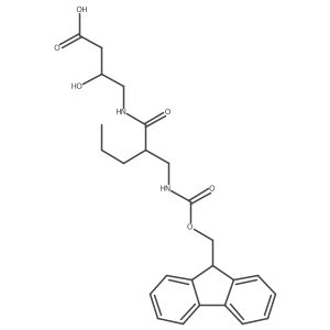 4-{2-[({[(9H-fluoren-9-yl)methoxy]carbonyl}amino)methyl]pentanamido}-3-hydroxybutanoic acid Structure