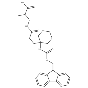 2-({3-[1-({[(9H-fluoren-9-yl)methoxy]carbonyl}amino)cyclohexyl]propanamido}oxy)propanoic acid Structure