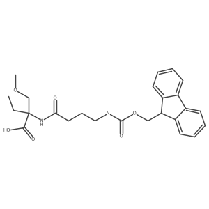 2-[4-({[(9H-fluoren-9-yl)methoxy]carbonyl}amino)butanamido]-2-(methoxymethyl)butanoic acid Structure
