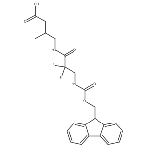 4-[3-({[(9H-fluoren-9-yl)methoxy]carbonyl}amino)-2,2-difluoropropanamido]-3-methylbutanoic acid Structure