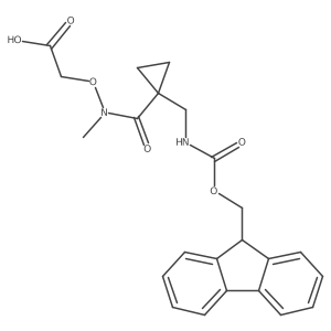 2-[(1-{1-[({[(9H-fluoren-9-yl)methoxy]carbonyl}amino)methyl]cyclopropyl}-N-methylformamido)oxy]acetic acid结构式