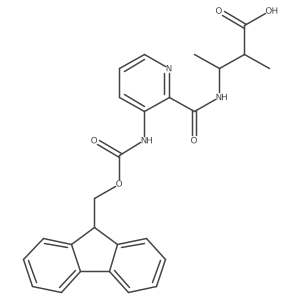3-{[3-({[(9H-fluoren-9-yl)methoxy]carbonyl}amino)pyridin-2-yl]formamido}-2-methylbutanoic acid结构式