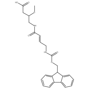 4-[4-({[(9H-fluoren-9-yl)methoxy]carbonyl}amino)but-2-enamido]-3-methoxybutanoic acid结构式