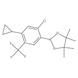 2-Chloro-5-trifluoromethyl-4-cyclopropylphenylboronic acid pinacol ester Structure