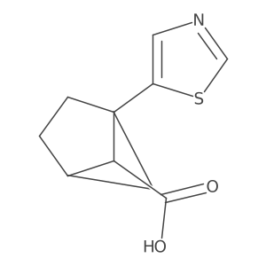 1-(1,3-Thiazol-5-yl)bicyclo[2.1.1]hexane-5-carboxylic acid Structure