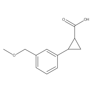 rac-(1R,2R)-2-[3-(methoxymethyl)phenyl]cyclopropane-1-carboxylic acid Structure