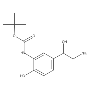 tert-butyl N-{5-[(1S)-2-amino-1-hydroxyethyl]-2-hydroxyphenyl}carbamate结构式