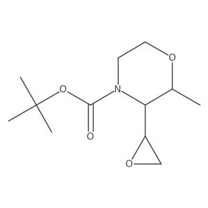 tert-butyl (2R)-2-methyl-3-[(2R)-oxiran-2-yl]morpholine-4-carboxylate Structure
