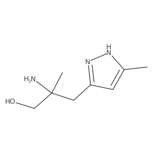 2-amino-2-methyl-3-(5-methyl-1H-pyrazol-3-yl)propan-1-ol Structure