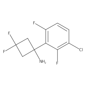 1-(3-Chloro-2,6-difluorophenyl)-3,3-difluorocyclobutan-1-amine结构式