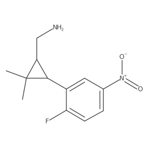 [3-(2-Fluoro-5-nitrophenyl)-2,2-dimethylcyclopropyl]methanamine结构式