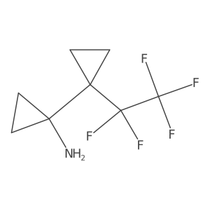 1-[1-(Pentafluoroethyl)cyclopropyl]cyclopropan-1-amine Structure